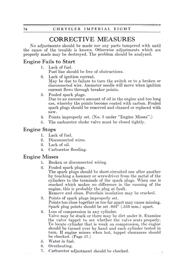 1930 Chrysler Imperial 8 Owners Manual Page 27